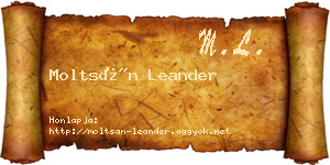 Moltsán Leander névjegykártya